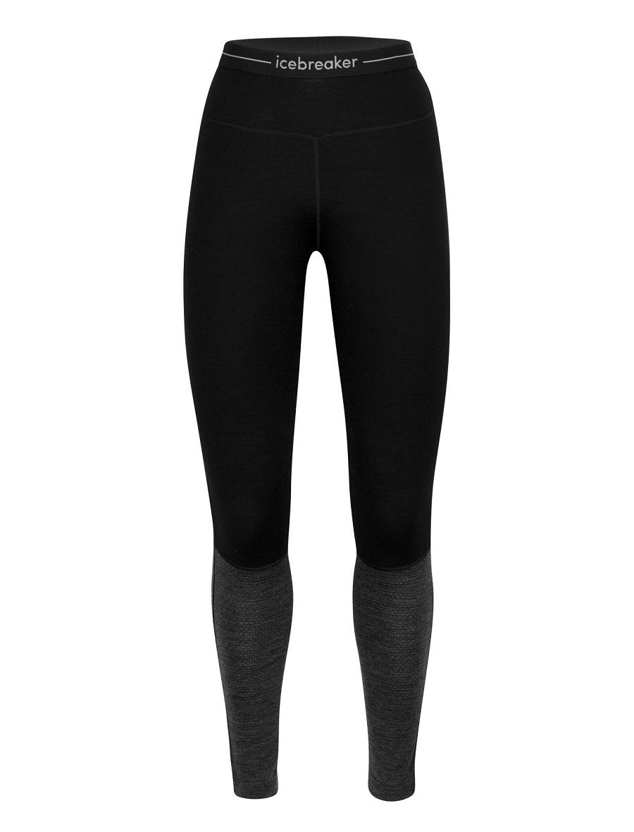 Icebreaker Merino 260 ZoneKnit™ Leggings Női Base Layers Fekete | HU 1892JPQJ